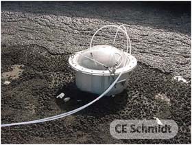 flux chamber measuring emissions from sludge